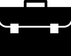 Briefcase Frontal View Stencil Svg Design File, Free Vectors File